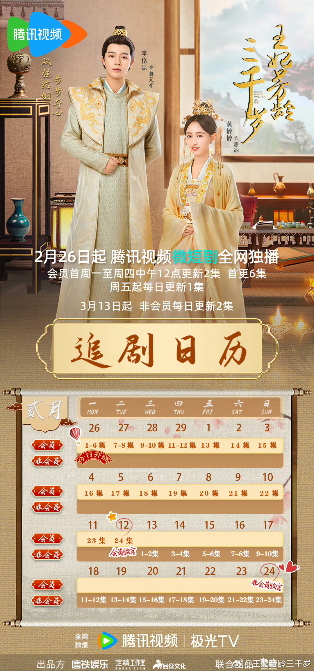 王妃芳齡三千歲追劇日曆/更新時間