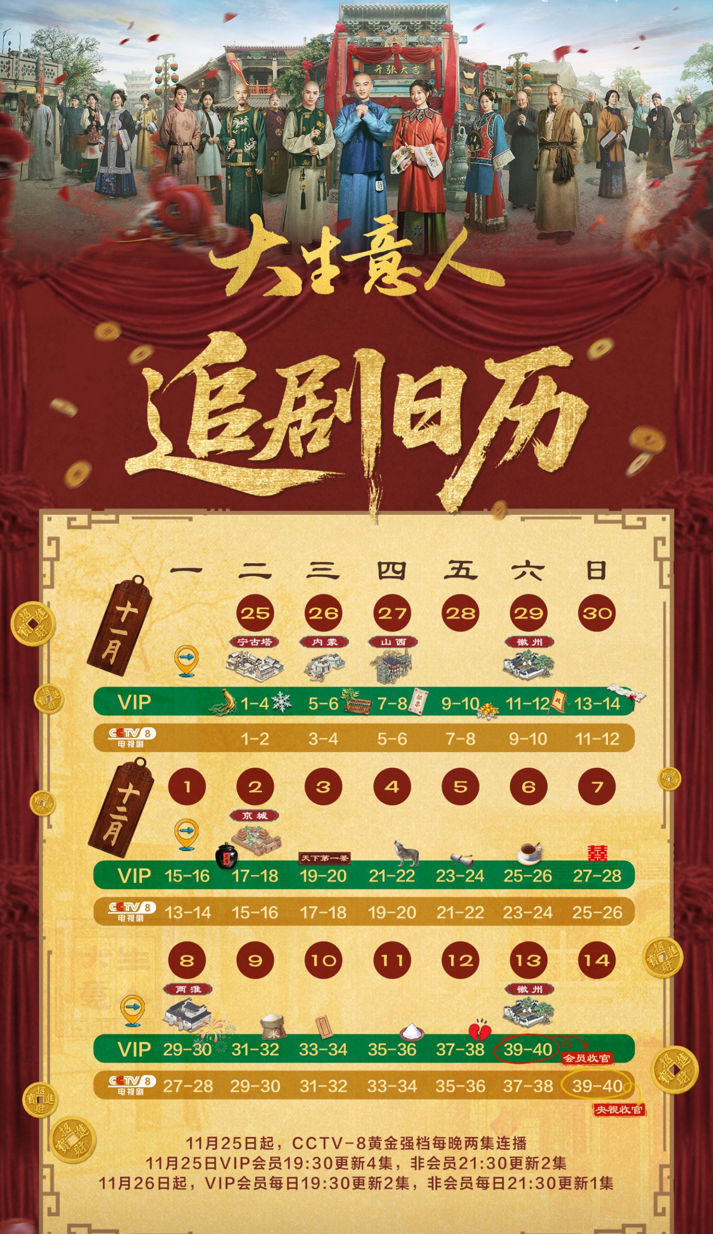 大生意人追劇日曆/更新時間