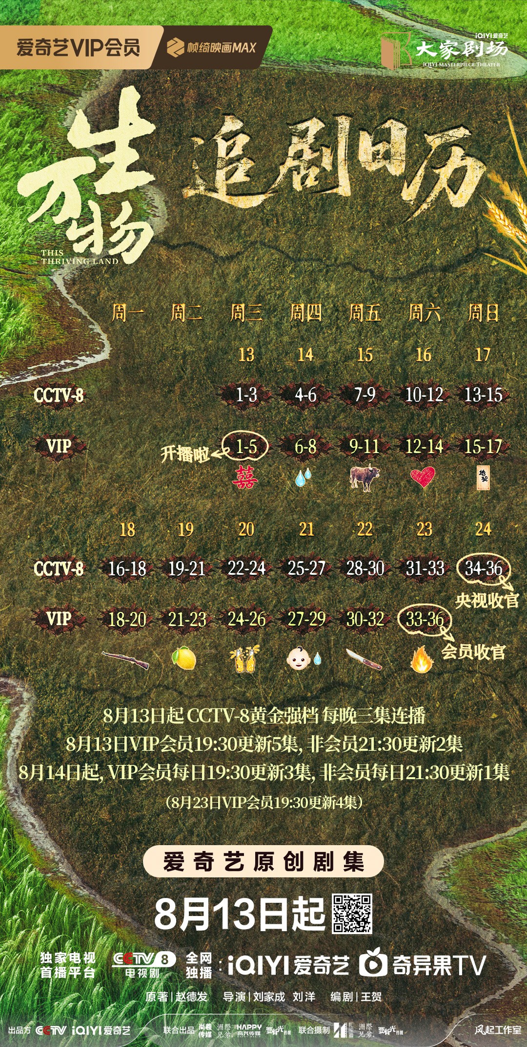 生萬物追劇日曆/更新時間
